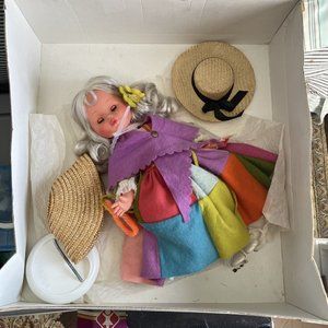 Rare Vintage 1969 Anita Doll by Furga with Original Box And All Accessories